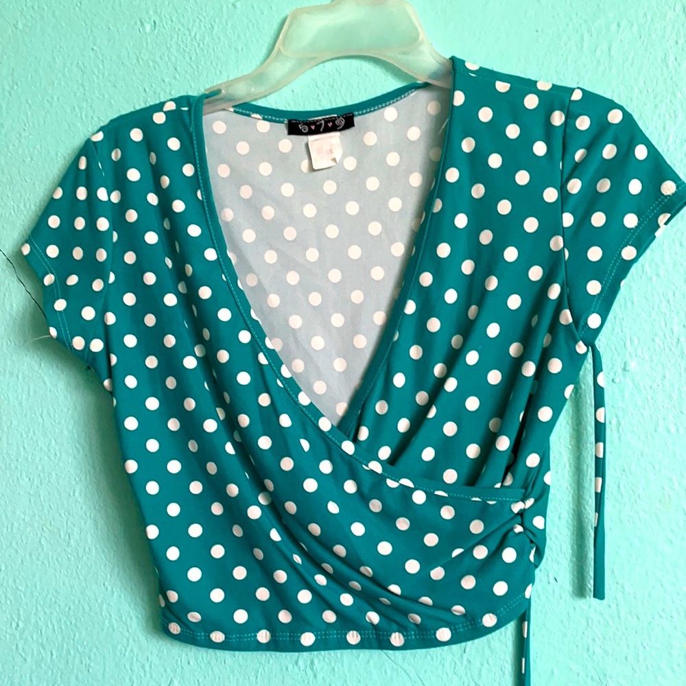 Color is baby blue polkadot